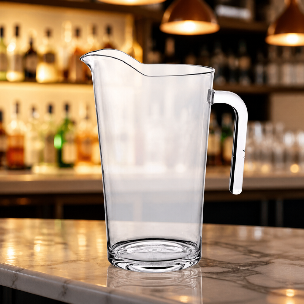 Commercial 2-Pint Plastic Jugs - 6 Pack for Catering Events