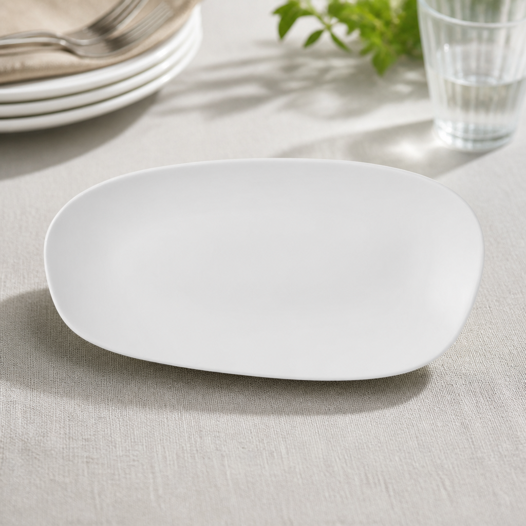 Commercial Opal Platters 300x150mm Pack of 12 Microwave Safe