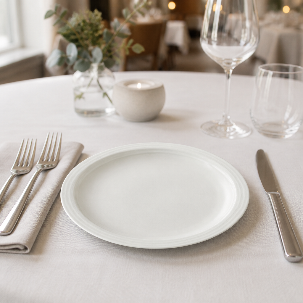 Commercial 228mm rustic design plates in a 12 pack