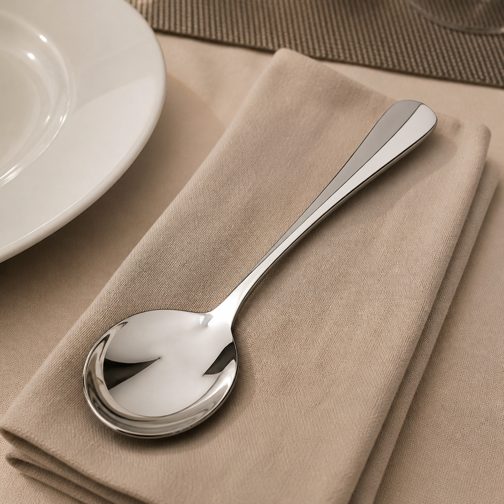 Commercial Soup Spoons 12 Pack 185mm Stainless Steel Set