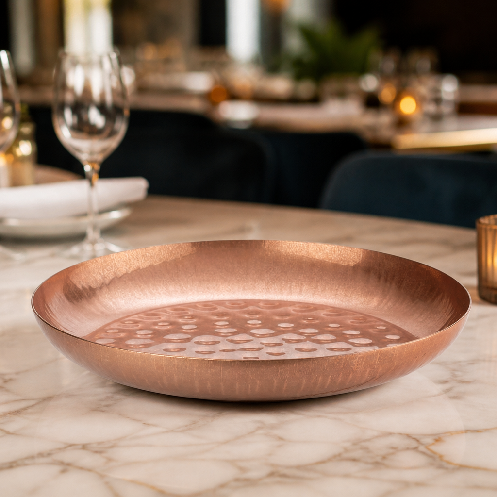 Commercial Seafood Serving Bowl 295mm Vintage Copper Finish
