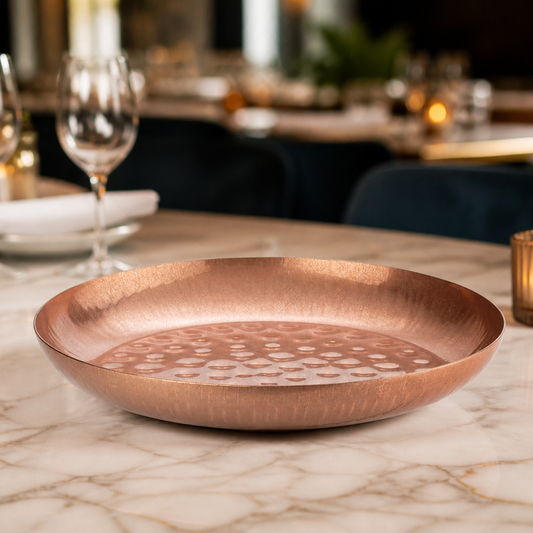 Commercial Seafood Serving Bowl 295mm Vintage Copper Finish