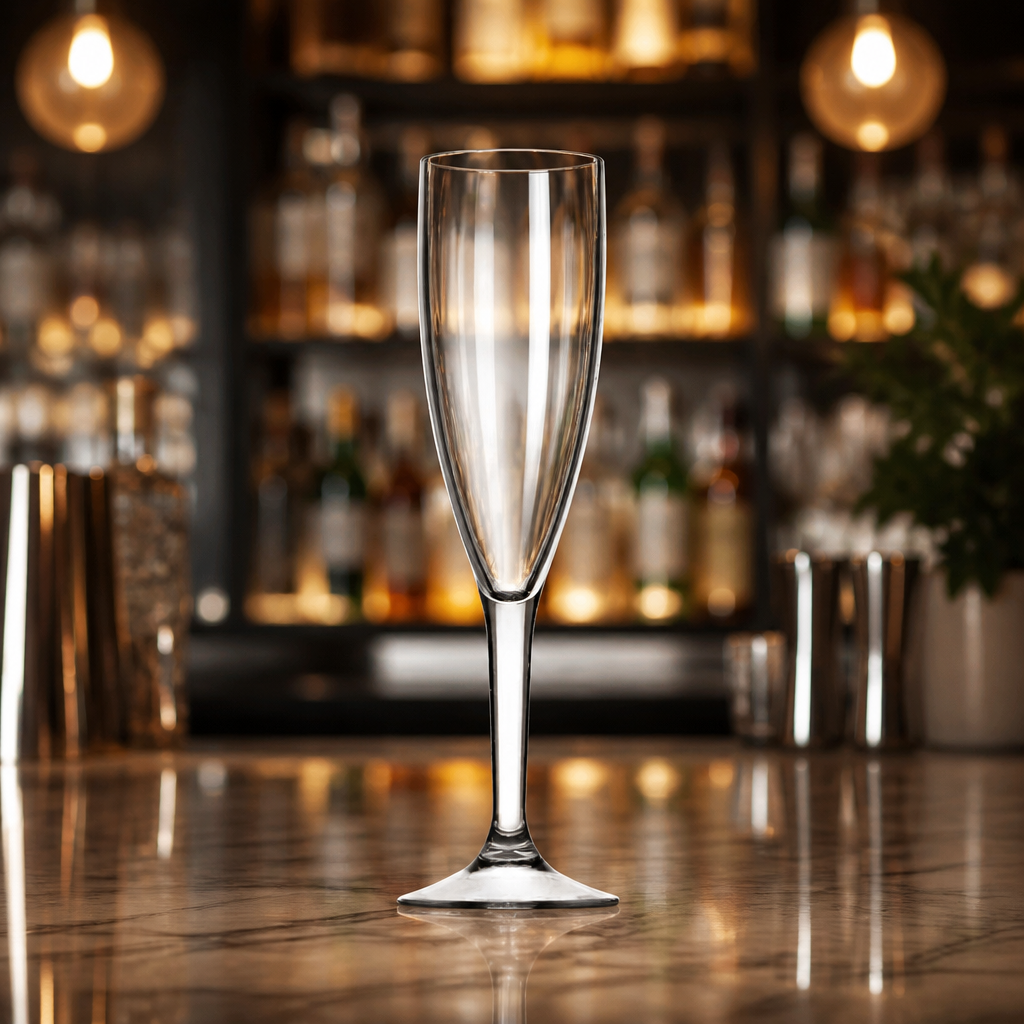 140ml Commercial Polycarbonate Champagne Flutes - 12 Pack