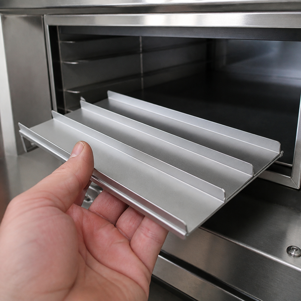 Commercial sloping insert with burger slides 85mm high