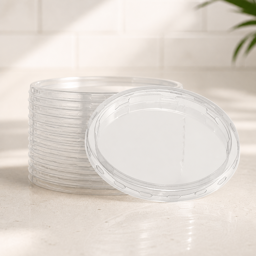 250ml Commercial Deli Pot Lids for Condiment Pots - 1800 Pack