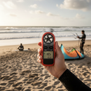 Premium Hand Held Wind Meter Anemometer with Live Max, Average, Wind Chill & Beaufort Scale Features