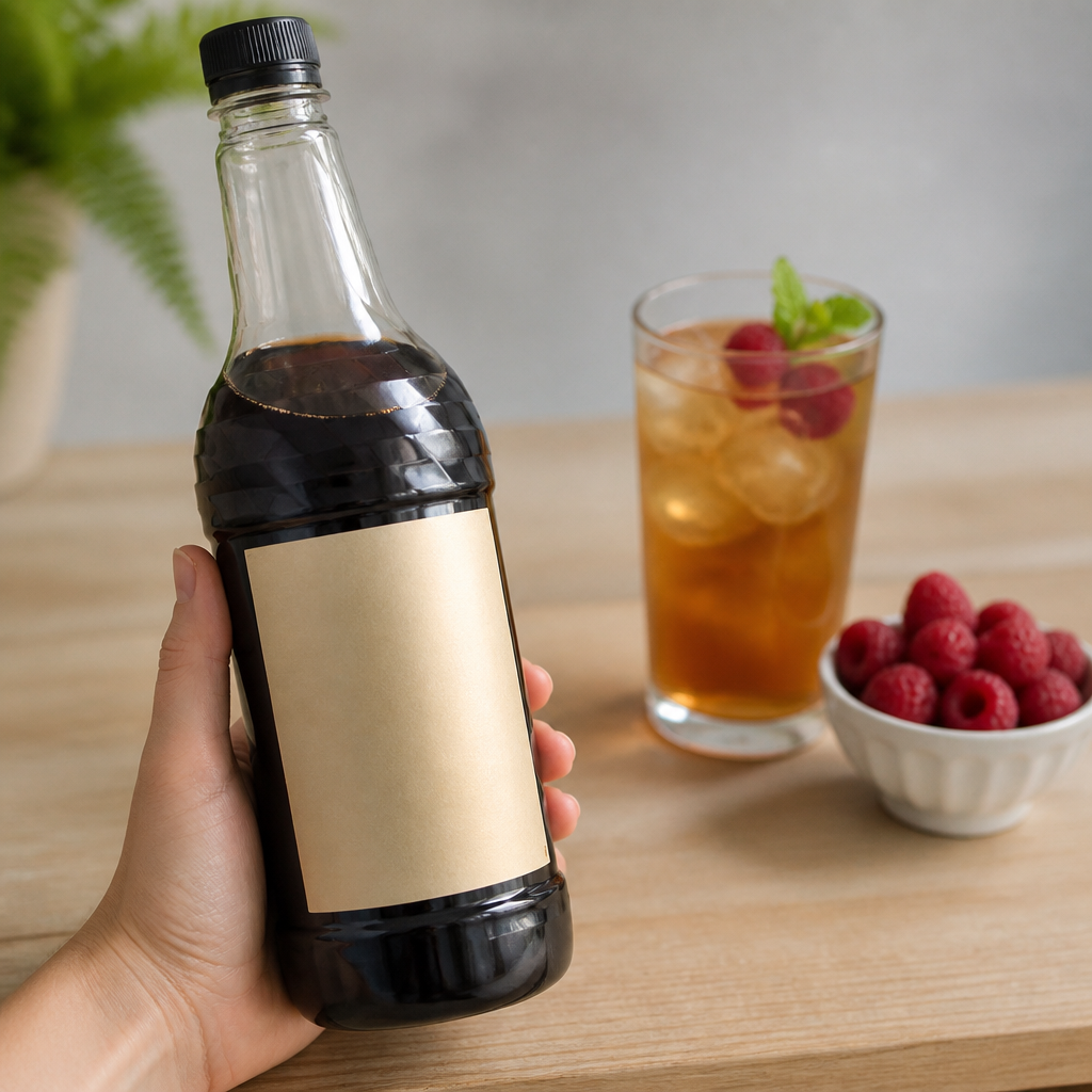 1Ltr Commercial Raspberry Iced Tea Syrup for beverages