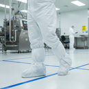 Premium Knee-Length Disposable Overboot with Elasticated Top and Fixation Ties for Enhanced Protection Against Hazardous Substances