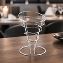 Commercial Stainless Steel Wire Chip Cone Holder 175mm High