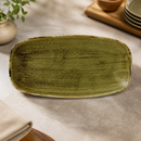 Commercial Oblong Plates 11.75 x 6 Inch Olive 12 Pack