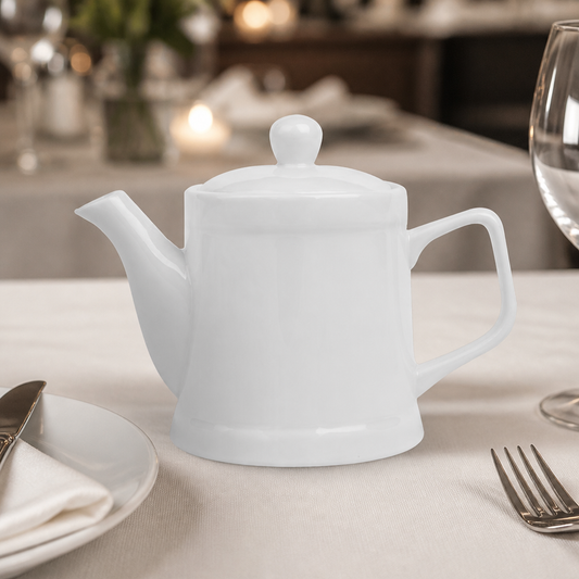 500ml Commercial Teapots - Pack of Two Porcelain Whiteware
