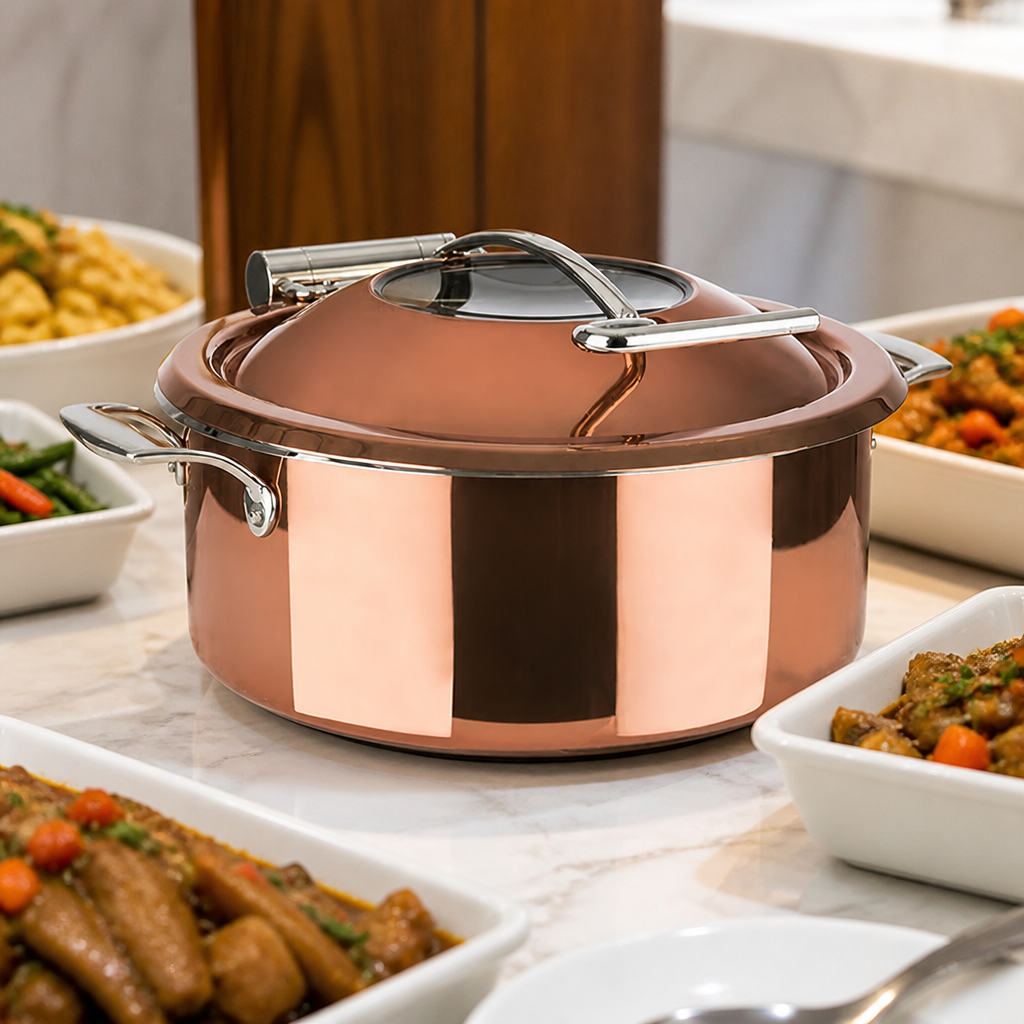 Commercial Chafing Dish Set 305mm Copper Warmer