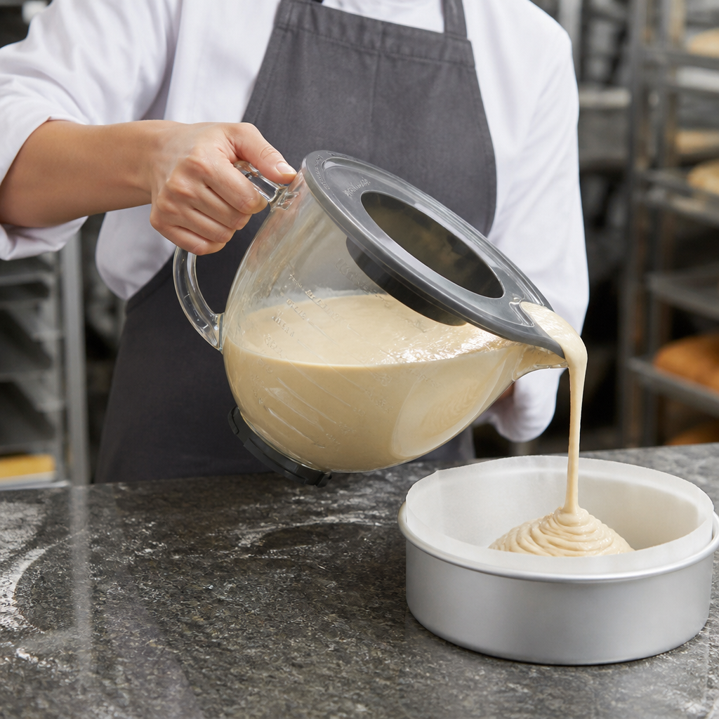 4.8L Commercial Mixing Bowl with Handle and Pouring Spout