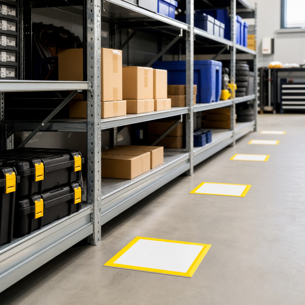 A4 Floor Label Holders for Warehouse Identification Pack of 10