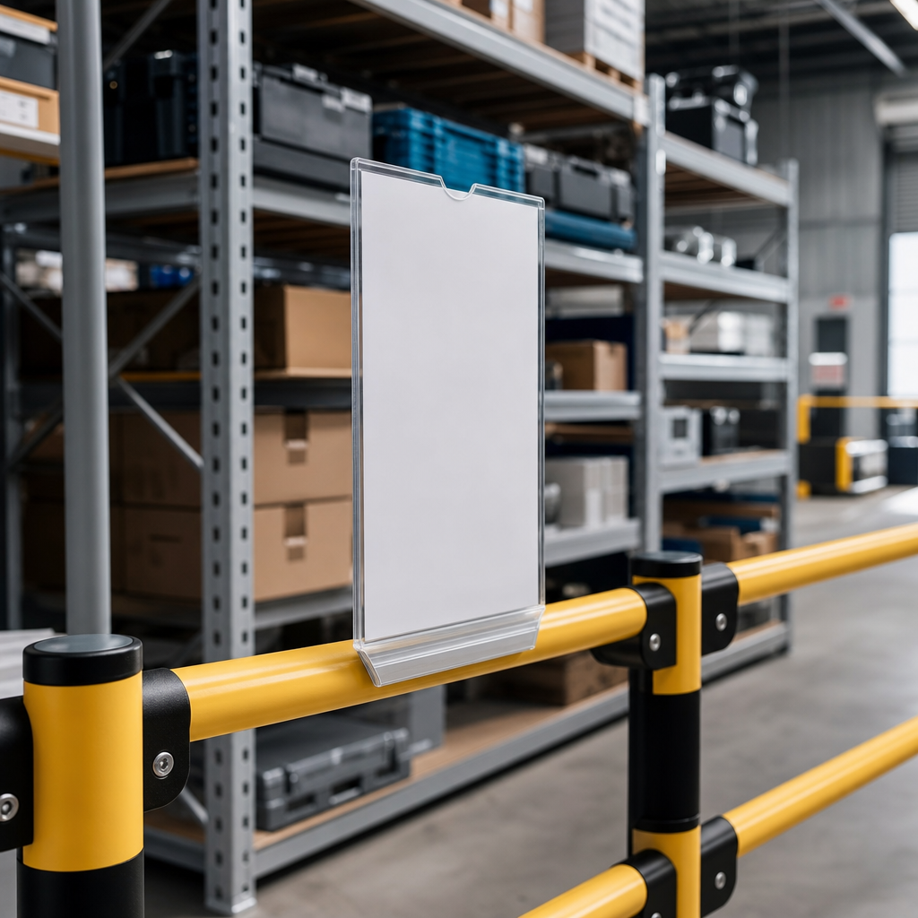 A4 Sign Holder Accessory for Safety Barrier Systems