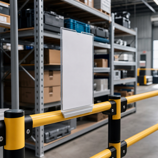 A4 Sign Holder Accessory for Safety Barrier Systems