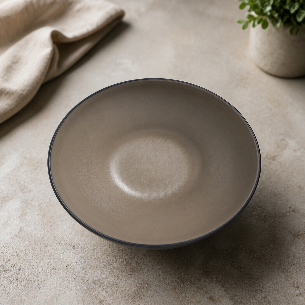 Sandstone melamine round bowls 190mm 24 pack