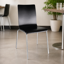 Commercial Canteen Seating Side Chairs Black Pack of Four