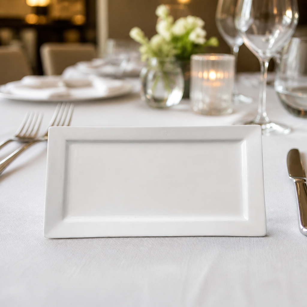 Commercial Rectangular Plates 180x300mm 12 Pack