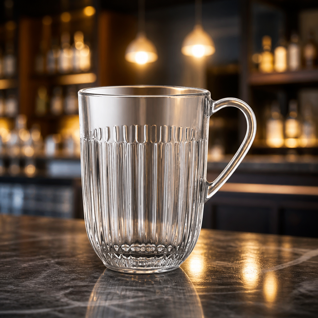 400ml Commercial Latte Cups - Set of 6 Dishwasher Safe Glass