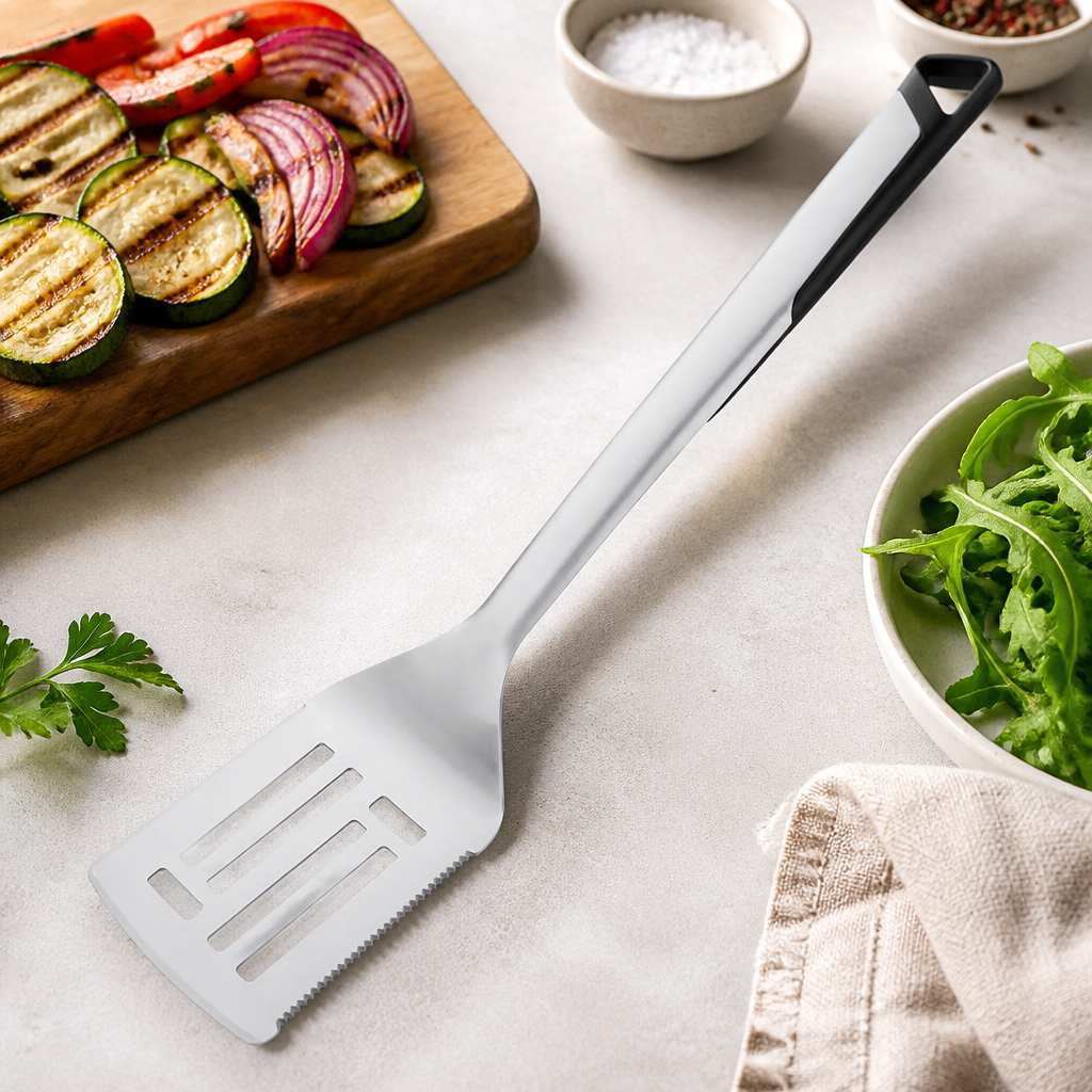 Commercial BBQ Spatula 45cm Heat Resistant Stainless Steel