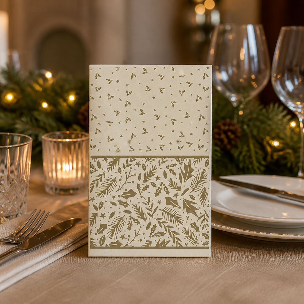 Disposable Tablecloths 1200mm Tis the Season 50 Pack