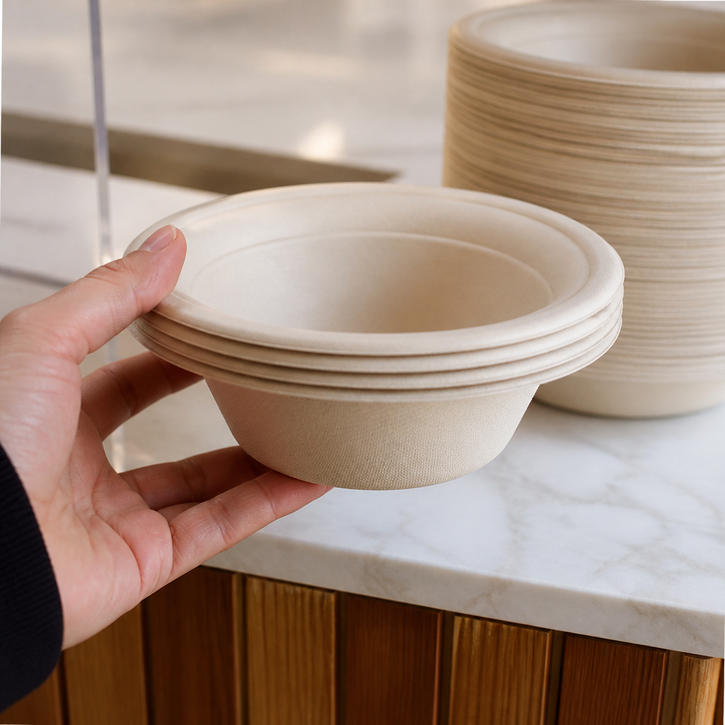 Compostable Moulded Fibre Bowls 12oz 340ml Pack of 500