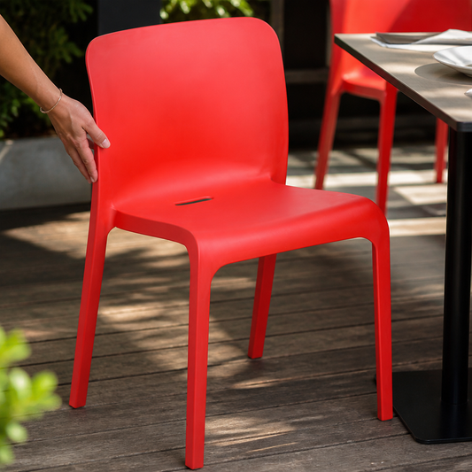 Commercial Seating Chair - Red - 2 Pack - 780mm High