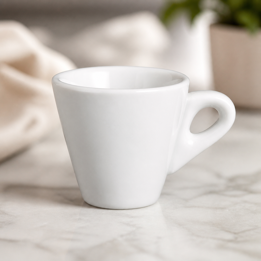 Commercial 60ml Conical Espresso Cups - 12 Pack Whiteware