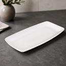 Commercial Oblong Plates 350x185mm White Porcelain 6 Pack