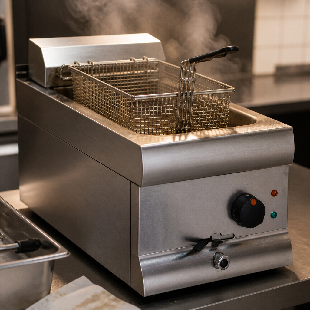 9Ltr Commercial Countertop Electric Fryer with easy clean design