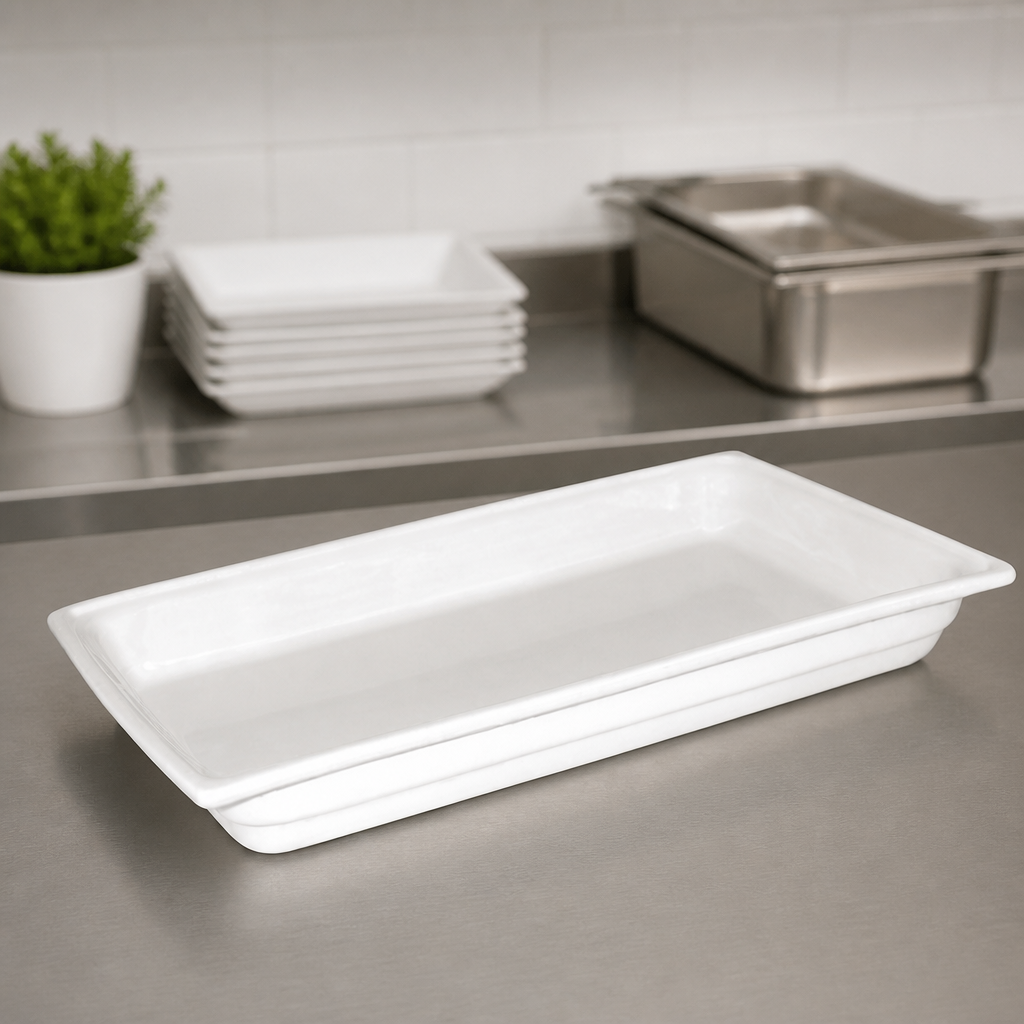 Commercial 1/1 Gastronorm Dish 65mm Capacity 5Ltr Porcelain