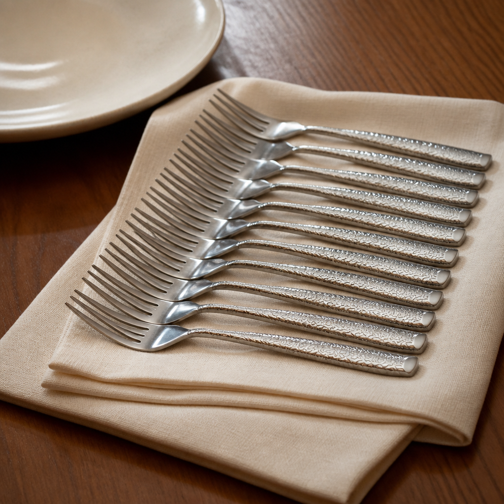 Commercial Stainless Steel Dessert Forks 12 Pack 182mm