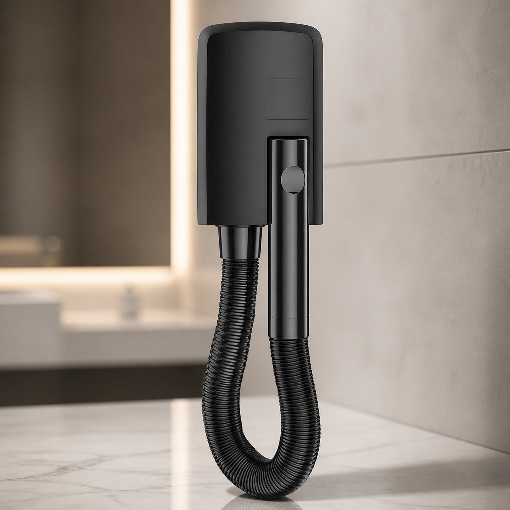 Commercial wall-mounted hair dryer 1400W with timer