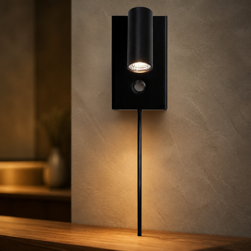 Commercial Indoor Wall Light Black 120mm LED Fixture