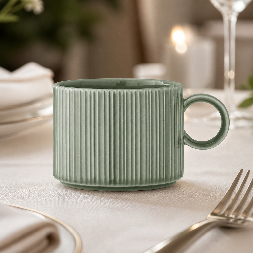 Pack of 12 durable porcelain commercial can cups 227.5ml