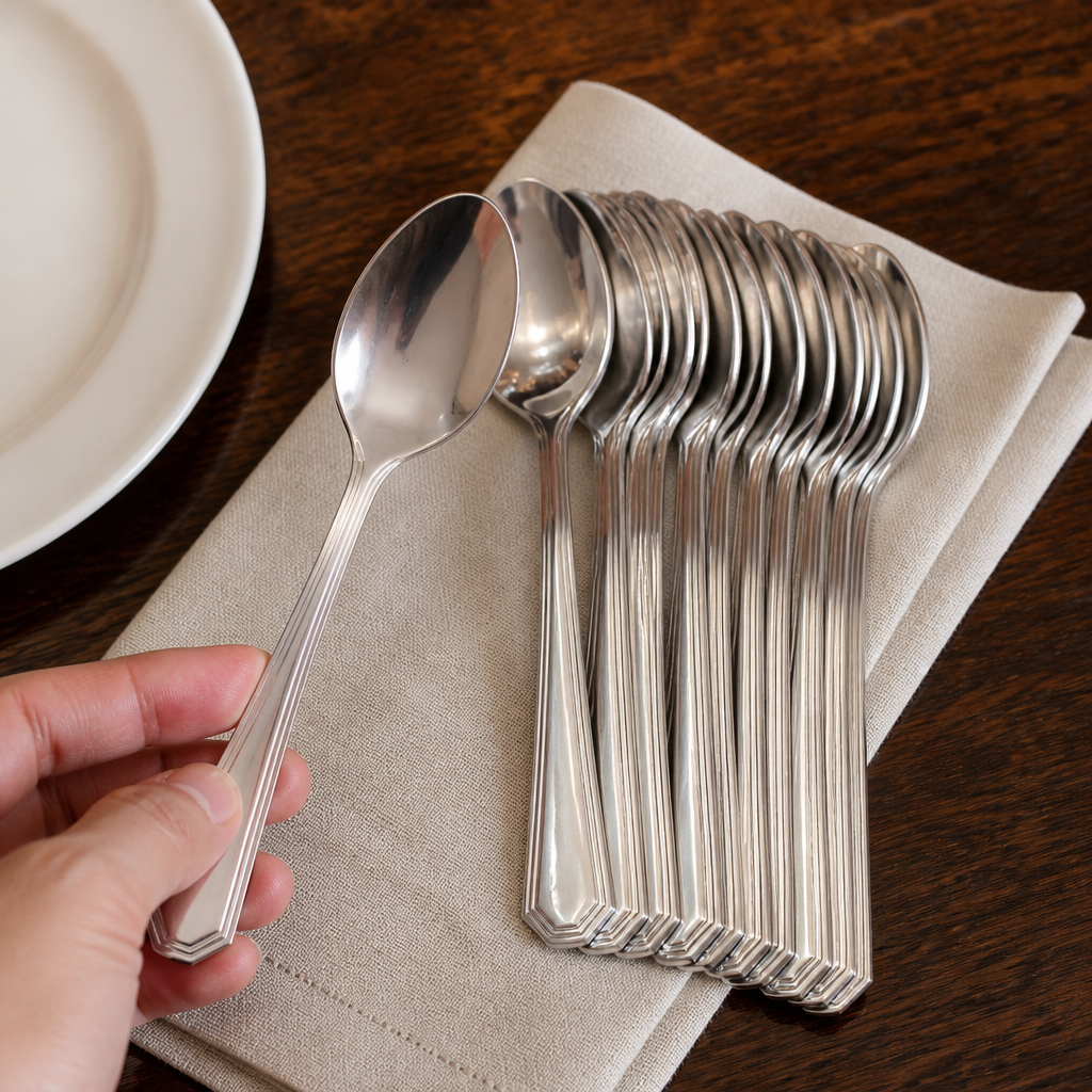 Commercial Dessert Spoon 190mm Stainless Steel 12 Pack