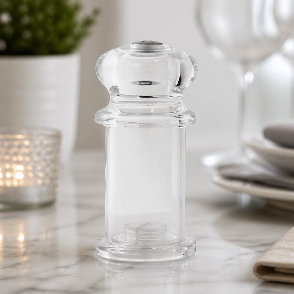Commercial Acrylic Salt Shaker 125mm Clear Durable Design