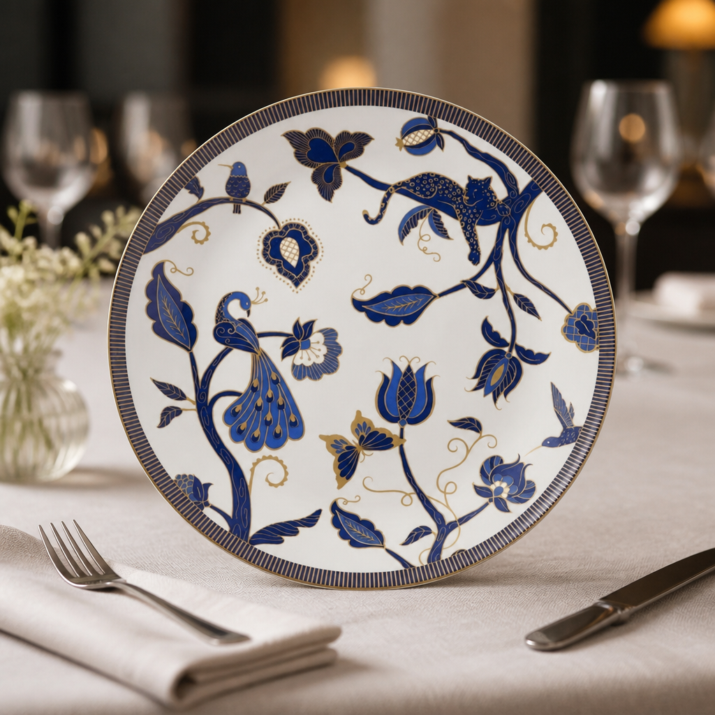 Set of 6 bone china 300mm commercial pizza plates