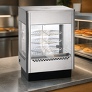 Commercial Pizza Warmer with Rotating Rack and Stainless Steel Finish