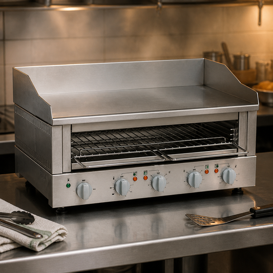 High Capacity Commercial Griddle Toaster for Versatile Cooking