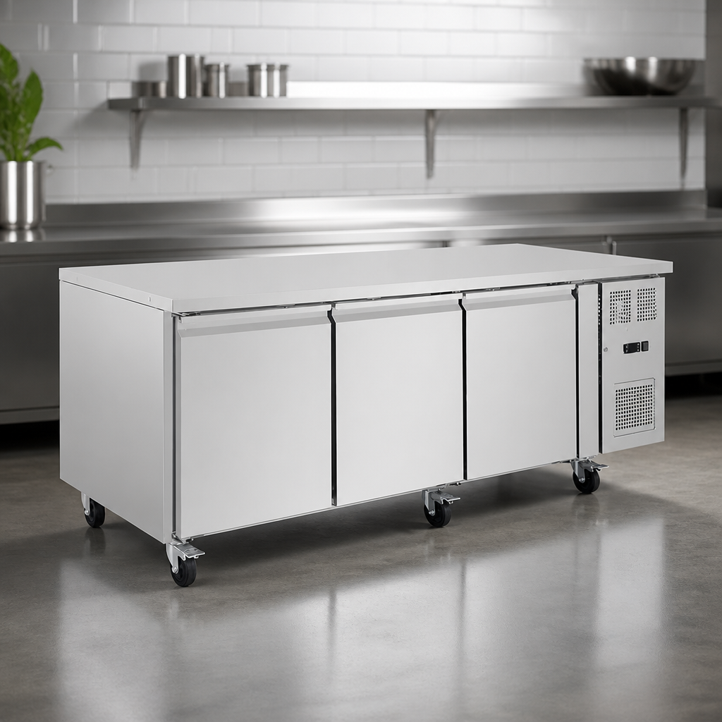 Commercial Triple Door Patisserie Counter Fridge 634Ltr