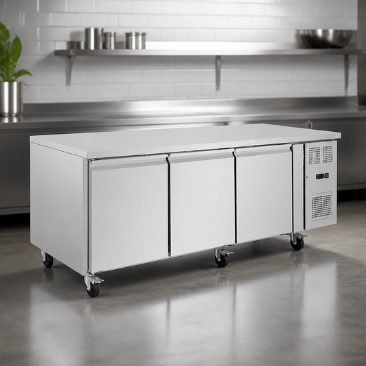 Commercial Triple Door Patisserie Counter Fridge 634Ltr