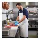 Premium White PVC Nylon Apron 48x36 Inch - Eyeleted, Pack of 5, No Ties Included