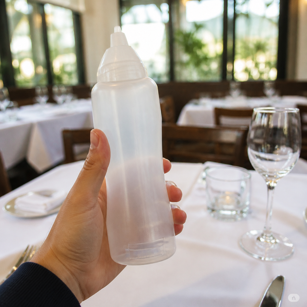Clear Non-Drip Squeeze Sauce Bottle 750ml for commercial use