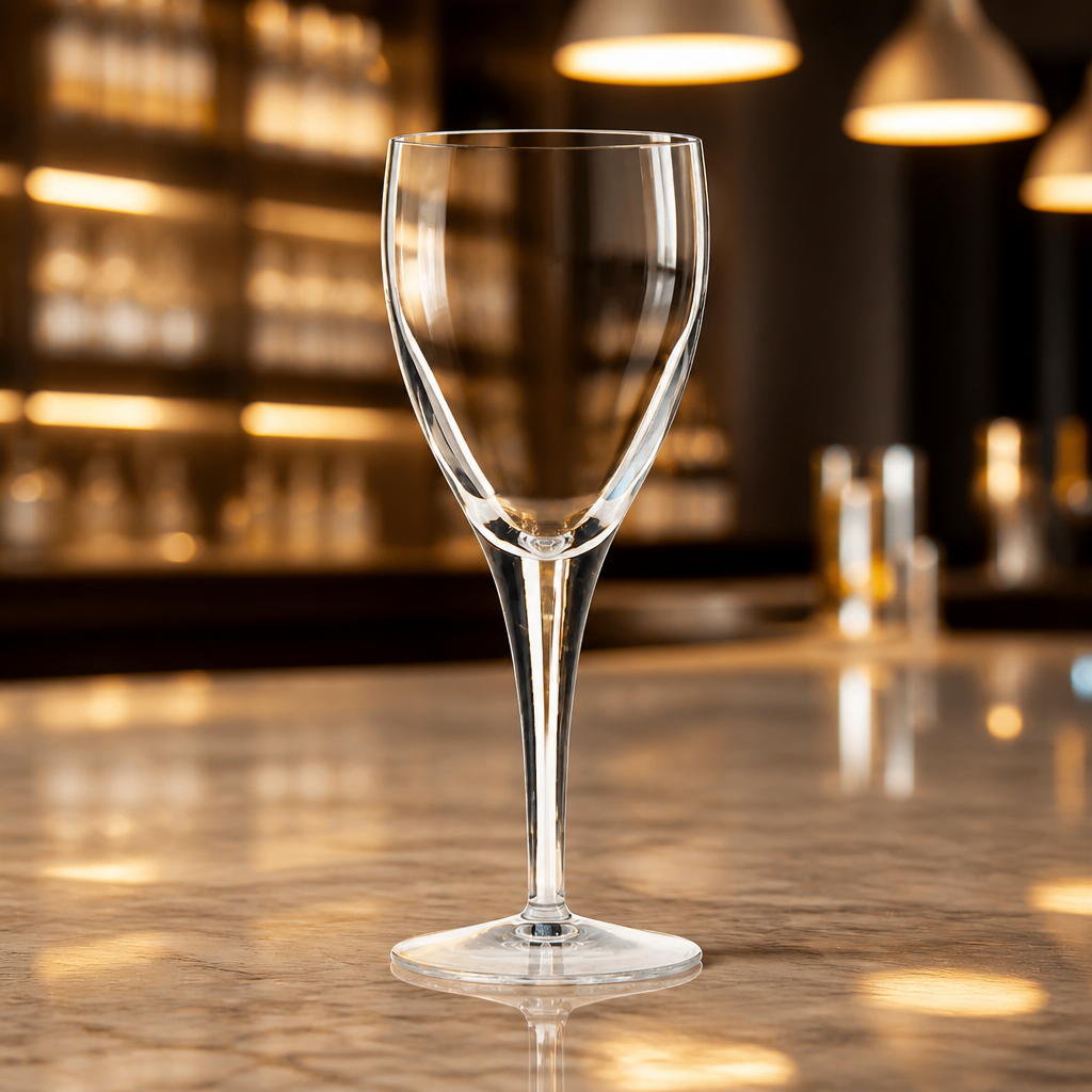 Commercial Crystal Wine Glasses 220ml - 24 Pack