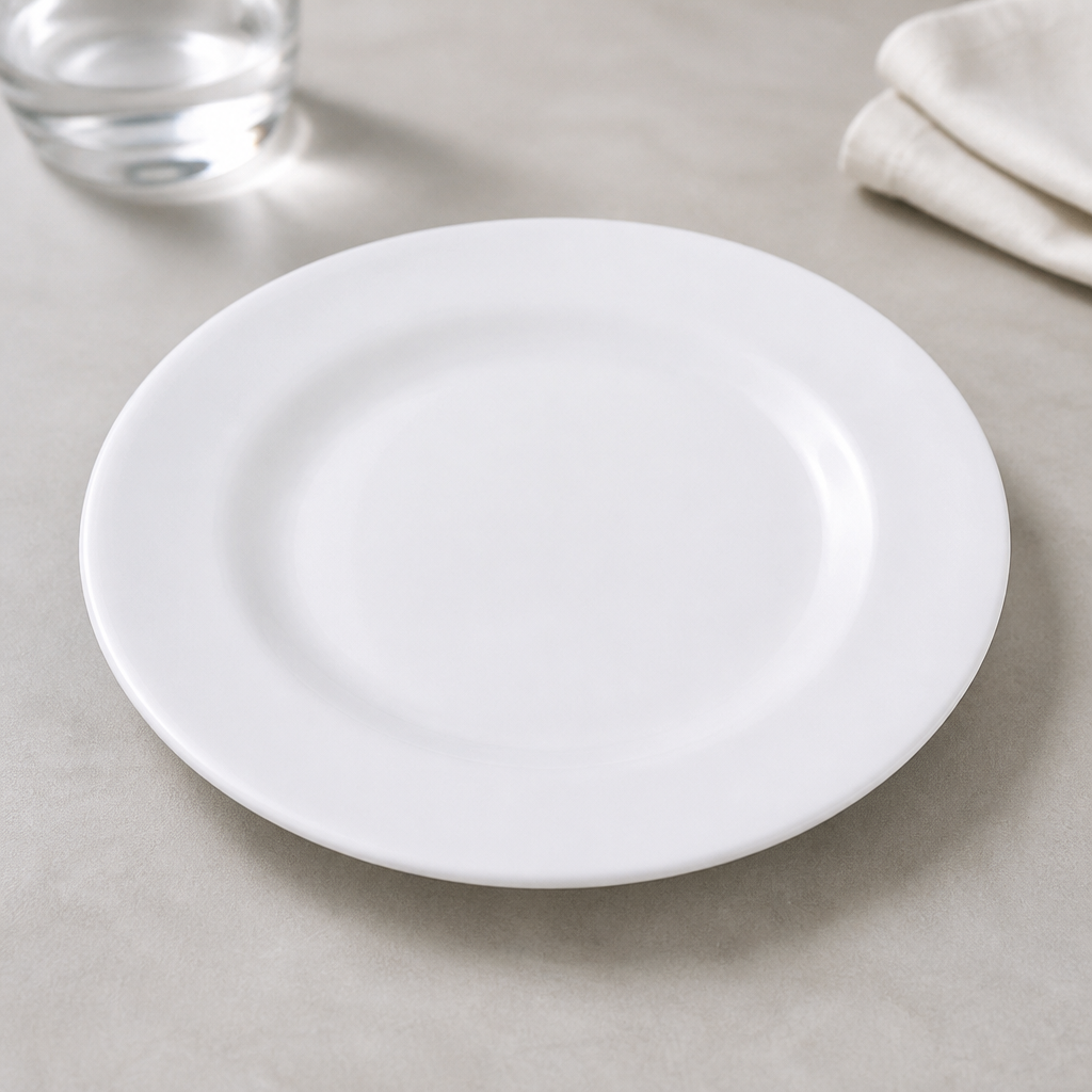 Commercial Opal Glass Plates 160mm - 24 Pack