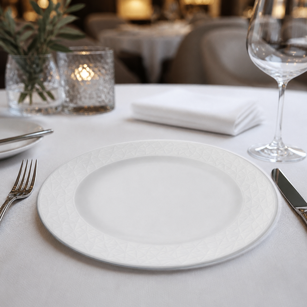 Commercial Abstract Plates 254mm - 12 Pack Fine China Set