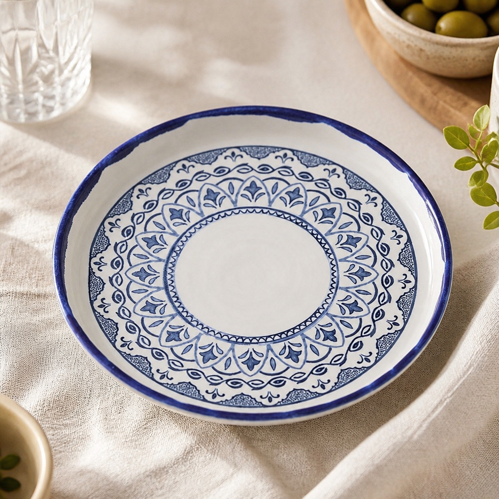 Commercial 210mm Walled Plates for Mediterranean Dishes 6 Pack