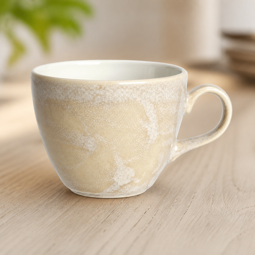 Commercial Sandstone Cups 227ml Vitrified China 12 Pack